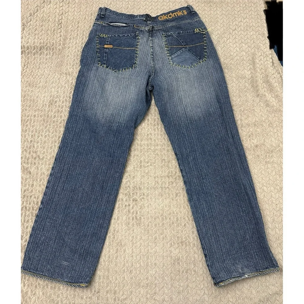 Vintage Y2K Baggy Akademiks Jeans Size 36 Men's Blue Denim AKDMKS